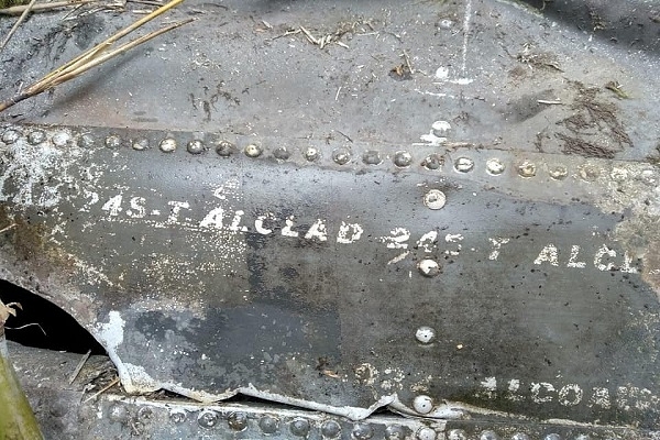 Wreckage of the American plane. (@bhushan_gyan via Twitter)