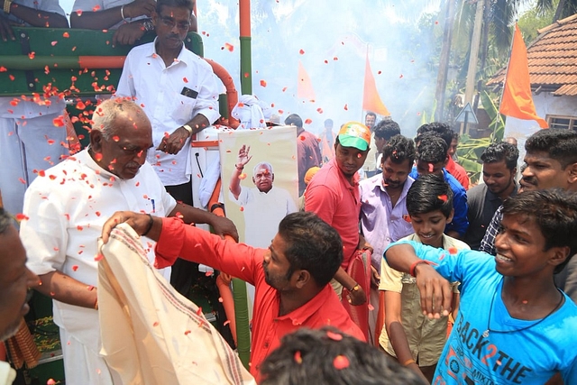 Pon Radhakrishnan campaigning (@PonnaarrBJP/twitter.com)&nbsp;