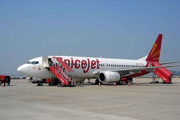 SpiceJet aircraft at Varanasi Airport. (Wikimedia Commons)&nbsp;