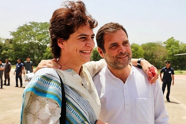 Priyanka Gandhi Vadra with Rahul Gandhi.