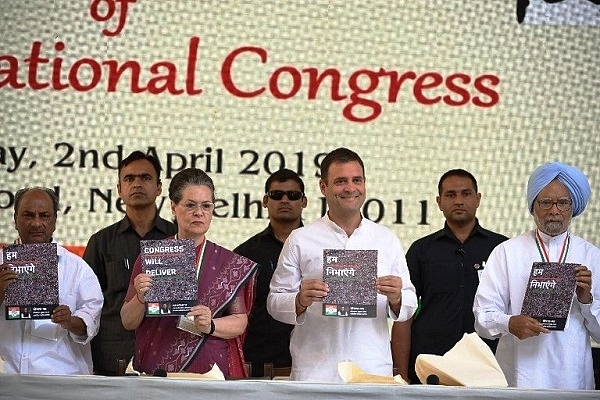 Congress releases its manifesto for the upcoming Lok Sabha polls (@ShuklaRajiv/Twitter)