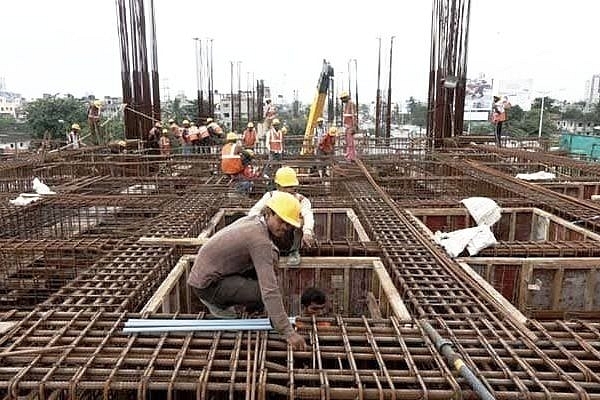 Workers at a construction site.