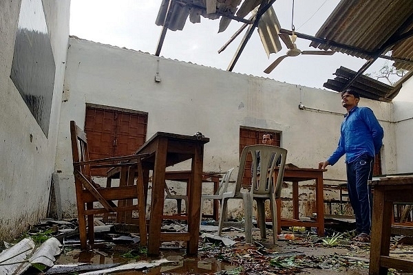 Building destroyed during Cyclone Fani (Pic via twitter)