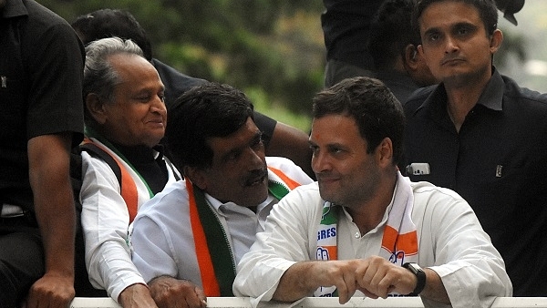 Congress President Rahul Gandhi at a rally. (Wikimedia Commons)