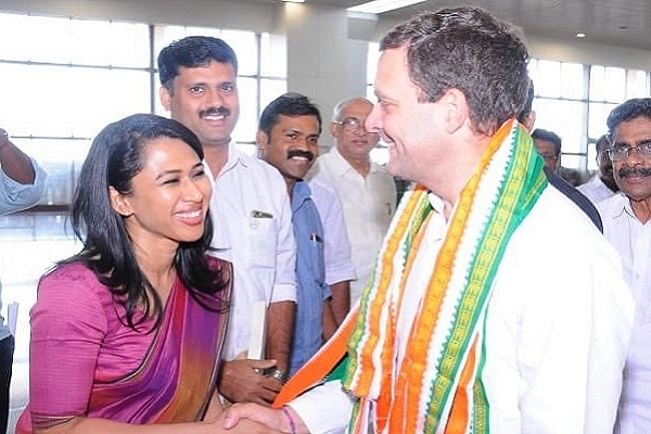 Congress spokesperson Shama Mohamed with Rahul Gandhi (@drshamamohd/Twitter)