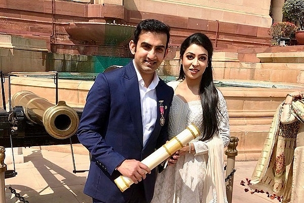 Gautam Gambhir with his wife (@GautamGambhir/Twitter)