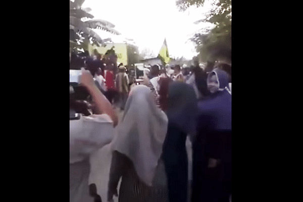 Video screengrab of the protest&nbsp;