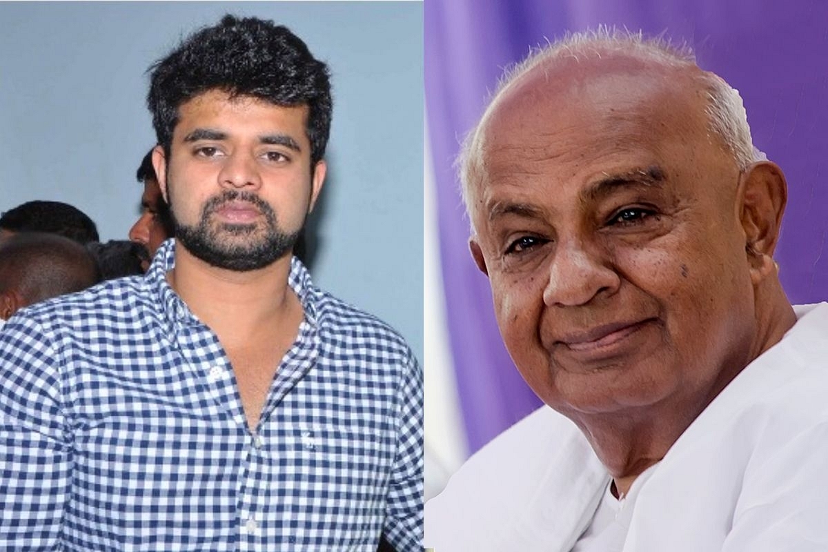 Prajwal Revanna  and H D Deve Gowda - drama in Karnataka