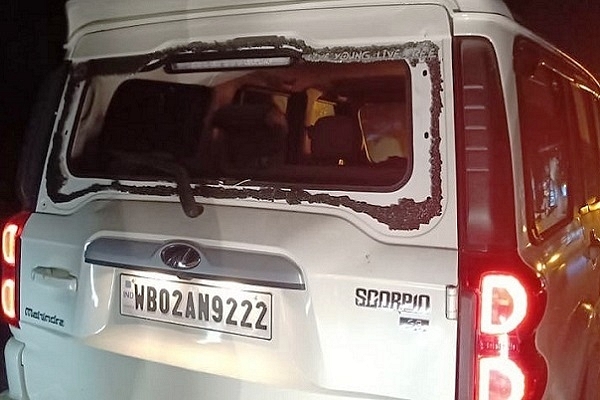 One of the damaged vehicles in the convoy&nbsp;