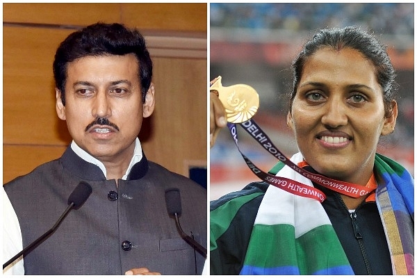 Rajyavardhan Singh Rathore and Krishna Poonia&nbsp;