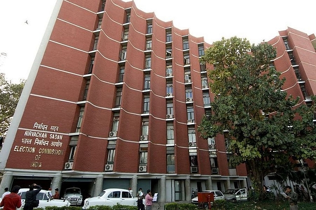 The Election Commission of India office in New Delhi. (Harikrishna Katragadda/Mint via Getty Images)