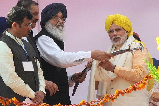 Parkash Singh Badal and Narendra Modi (PMO)&nbsp;