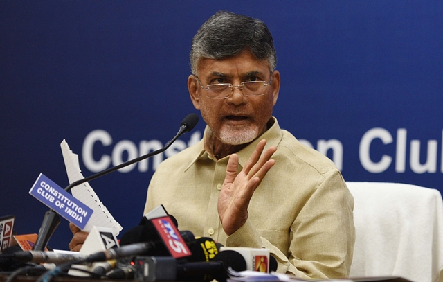 Andhra Pradesh former chief minister Chandrababu Naidu (Photo by Raj K Raj/ Hindustan Times via Getty Images)