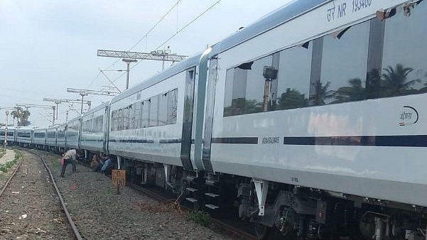 The loco-pilot of the train has also received recognition from the Indian Railways for maintaining the train at peak speeds. (image via @PiyushGoyalOffice/Facebook)