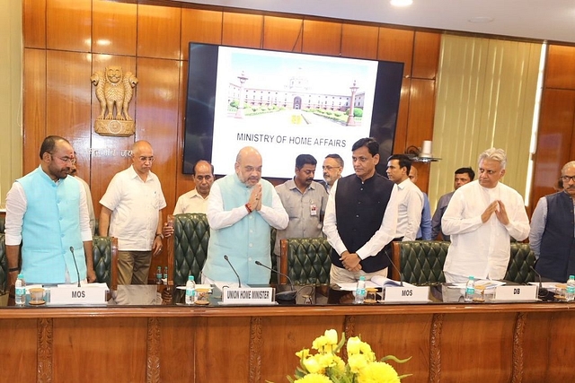 Amit Shah chairing a meeting at MHA (@AmitShah/Twitter)