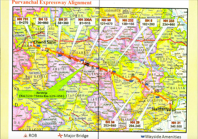 Alignment of a Purvanchal Expressways. (UPEIDA)&nbsp;