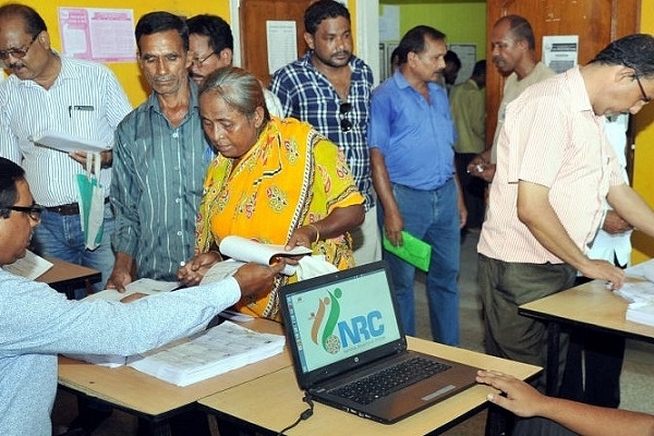 An NRC Sewa Kendra at Hatigaon in Guwahati. (Rajib Jyoti Sarma/Hindustan Times via GettyImages)