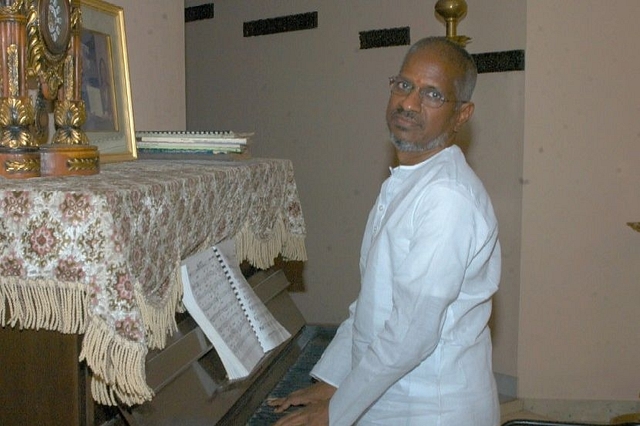 Ilaiyaraja at his residence in Chennai. (H K Rajashekar/The India Today Group/GettyImages)