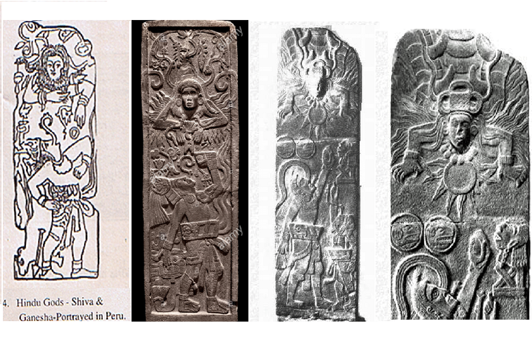 The variations of the same theme in steles and a close-up of one. The ‘artistic depiction’ is a clear misreading or an example of ‘seeing what one wants to see’ fallacy.