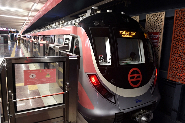 The Delhi Metro’s Pink Line. (Mohd Zakir/Hindustan Times via Getty Images)