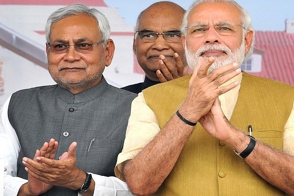 Prime Minister Narendra Modi with Bihar Chief Minister Nitish Kumar during an event (File Photo, Photo by AP Dube/Hindustan Times via Getty Images)