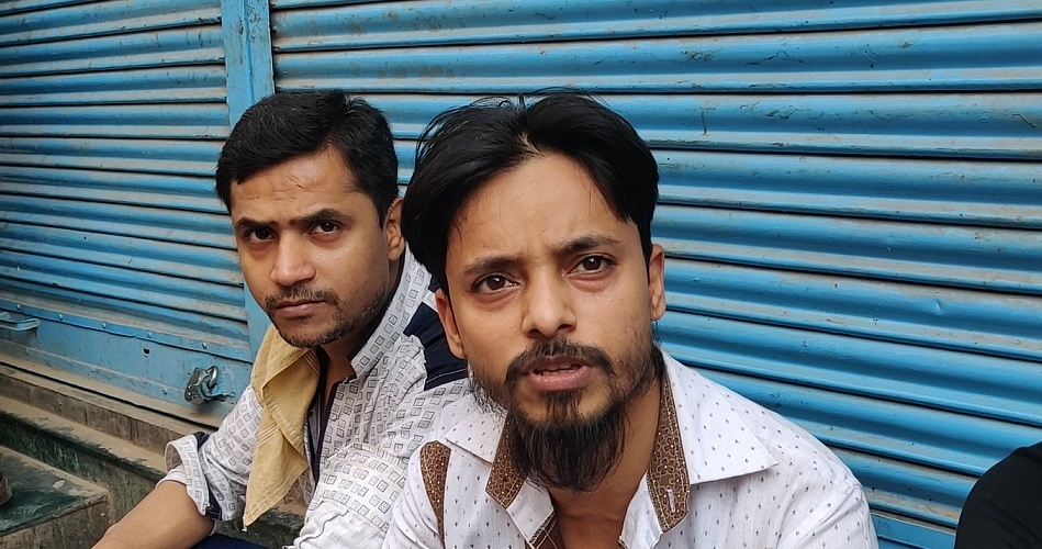 Shakeel Ahmed (right) who was in the crowd at Lal Kuan on Tuesday