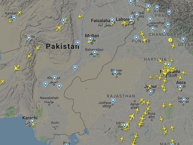 Pakistan’s airspace along India’s broder. (representative picture)&nbsp;