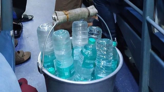 Water bottles being sold in Indian trains. (pic via Twitter)&nbsp;