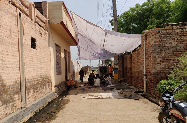 Outside the house of Naresh Saini on 24 July.