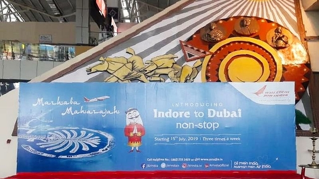 Air India flight to Dubai from Indore. (pic via Twitter)&nbsp;