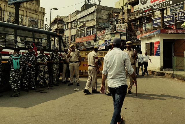 Heavy police deployment near Lal Kuan on July 2 (Swarajya)