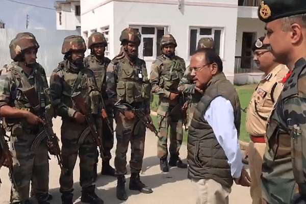 Watch: On The Ground In Kashmir Valley, NSA Ajit Doval Shares Meal With Locals And Briefs Indian Army Troops 