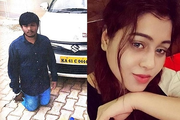 The cab driver, HM Nagesh (left) and the victim, Pooja Singh De (right)