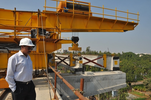 Reddy at a construction site. 