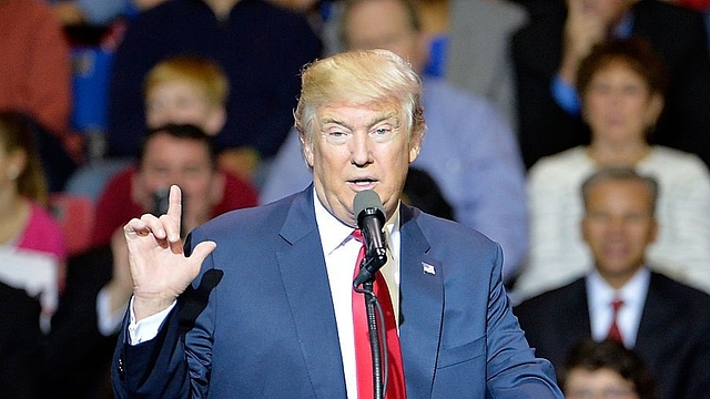 
President-elect Donald Trump 
addresses an audience at Crown Coliseum. Photo credit: Sara D. Davis/GettyImages

