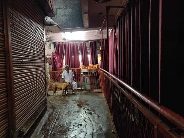 The temple that was desecrated has been repaired by the colony residents. 