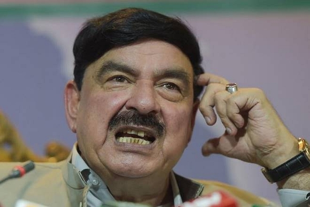 Pakistan’s Railway Minister Sheikh Rashid Ahmad (AFP)