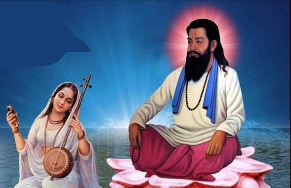 Sant Ravidas was born in untouchable caste, his Guru Ramananda was a Brahmin, while his disciple Meerabai was a Rajput princess (pic via Twitter)