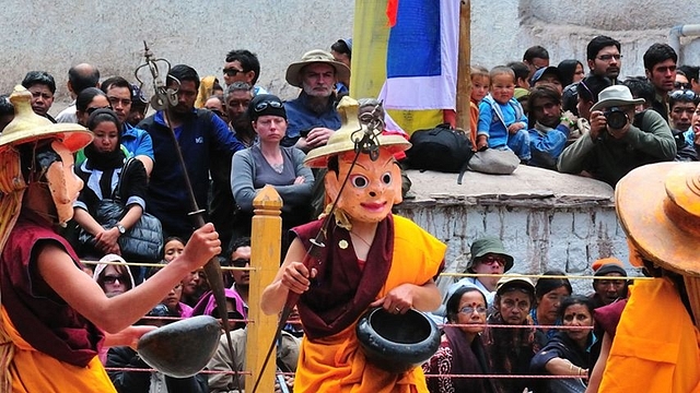 A Ladakhi folk dance. (via J&amp;K Tourism Development Corporation)&nbsp;