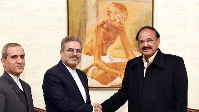 Ali Chegeni with VP Venkaiah Naidu. (via Twitter)