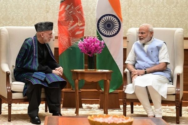 Former Afghan President Hamid Karzai with PM Modi (@KarzaiH/Twitter)