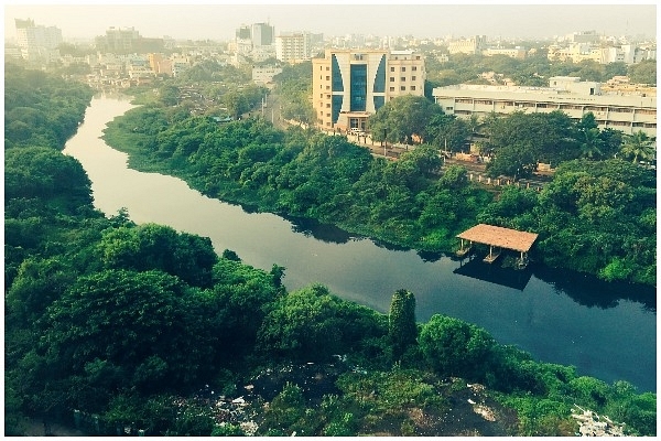 Chennai’s Cooum River. (Shiv Aroor/Twitter)