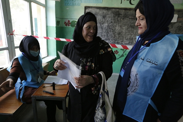 Afghan Presidential polls were conducted on 28 September (Pic Via Twitter)