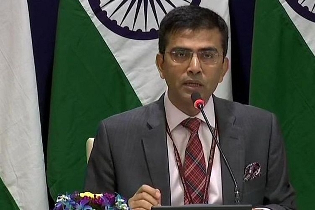 MEA Spokesperson Raveesh Kumar (pic via Twitter)