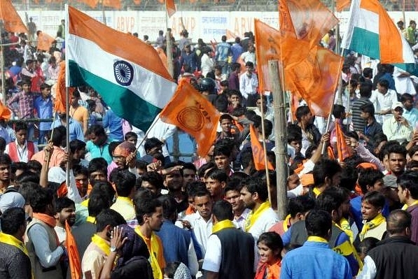 ABVP members at a rally.