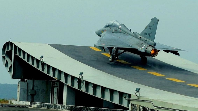 HAL Tejas NP-1 takes-off from the Shore Based Test Facility at INS Hansa, Goa (representative image) (Indian Navy/Wikipedia)