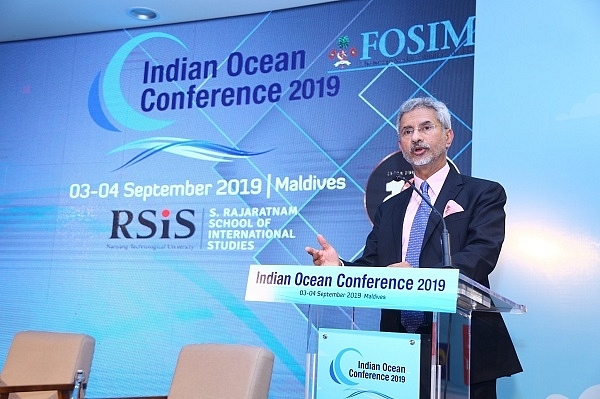 Indian External Affairs Minister S Jaishankar speaking at the IOC 2019.&nbsp;