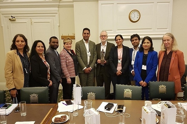 UK Labour Party leader Jeremy Corbyn with members of Overseas Congress (@jeremycorbyn/Twitter)