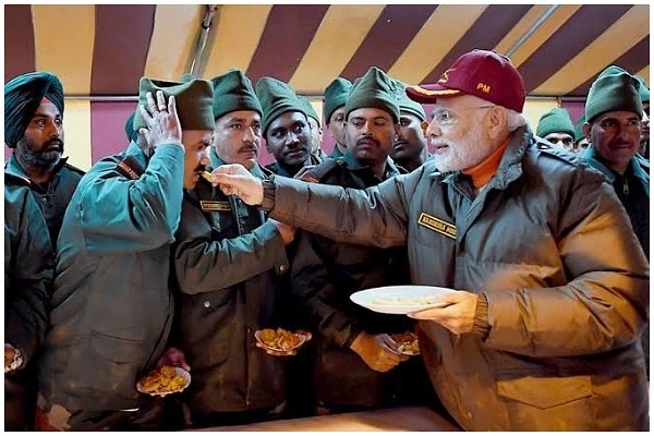 PM Modi celebrating Diwali 2018 with Jawans in Harsil in Uttarakhand (Source: @narendramodi/Twitter)