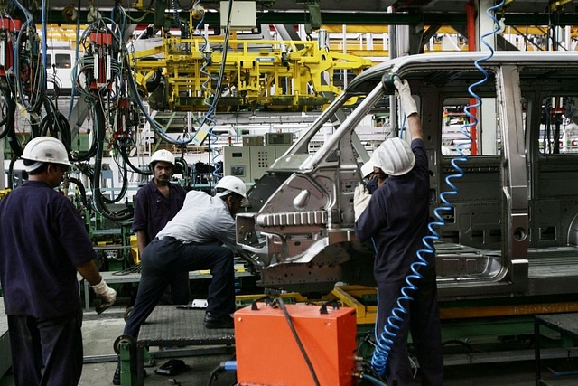 An automobile factory in India. (Manoj Patil/Hindustan Times via Getty Images)&nbsp;